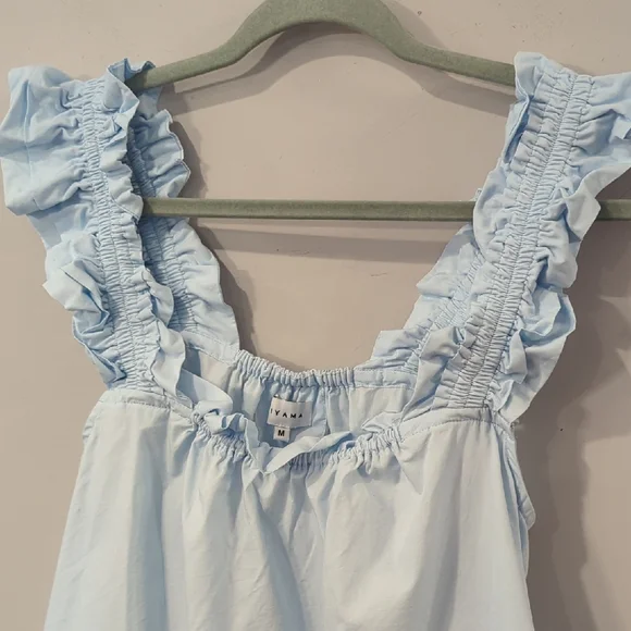 Nicolette Sleep Top Cotton Baby Blue size Medium - Picture 3 of 8